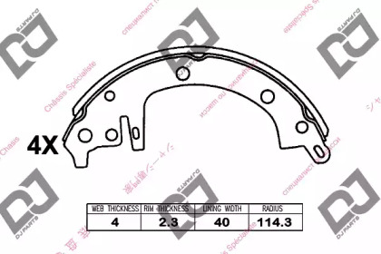 Комлект тормозных накладок DJ PARTS BS1163